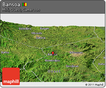 Satellite Panoramic Map of Bansoa