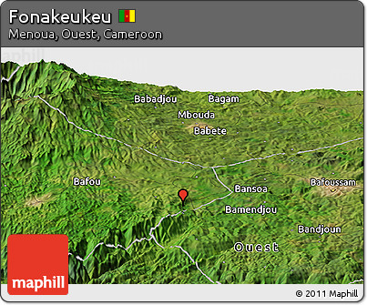 Satellite Panoramic Map of Fonakeukeu