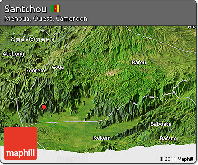 Satellite Panoramic Map of Santchou