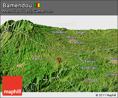 Satellite Panoramic Map of Bamendou