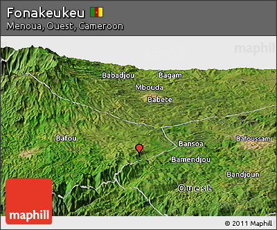 Satellite Panoramic Map of Fonakeukeu