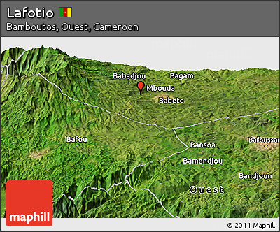 Satellite Panoramic Map of Lafotio