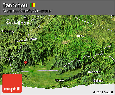 Satellite Panoramic Map of Santchou