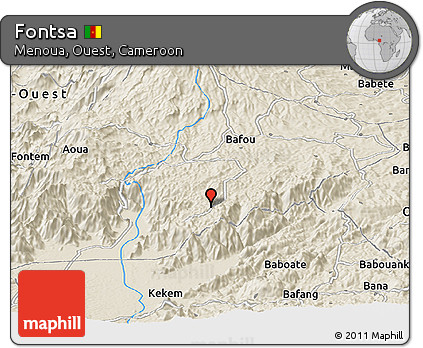 Shaded Relief Panoramic Map of Fontsa