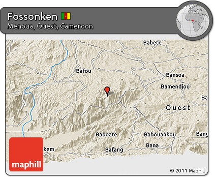 Shaded Relief Panoramic Map of Fossonken