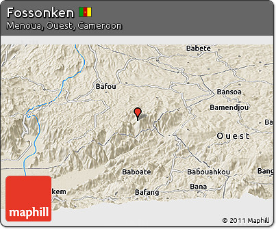 Shaded Relief Panoramic Map of Fossonken