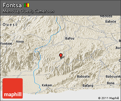 Shaded Relief Panoramic Map of Fontsa