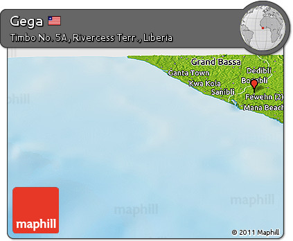 Physical Panoramic Map of Gega