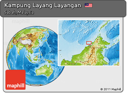 Physical Location Map of Kampung Layang Layangan