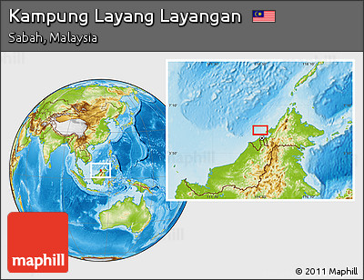 Physical Location Map of Kampung Layang Layangan