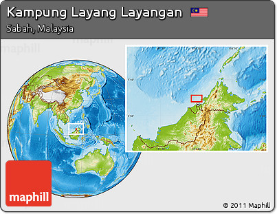 Physical Location Map of Kampung Layang Layangan