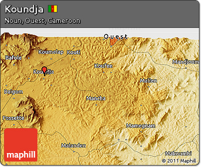 Physical 3D Map of Koundja