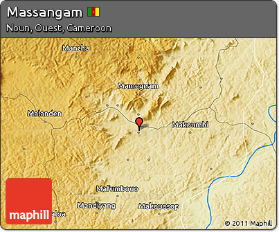 Physical 3D Map of Massangam