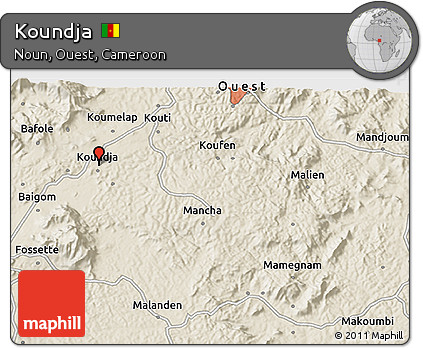 Shaded Relief 3D Map of Koundja