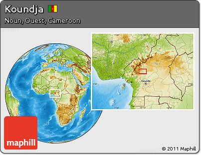 Physical Location Map of Koundja