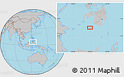 Gray Location Map of the area around 5° 25' 24" N, 123° 19' 29" E
