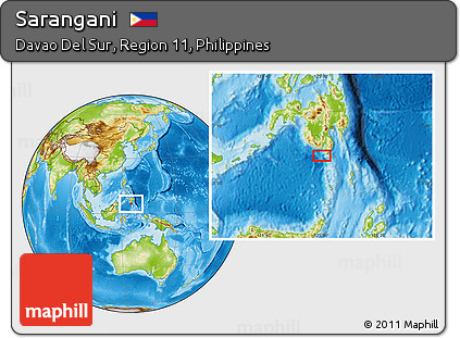 Physical Location Map of Sarangani