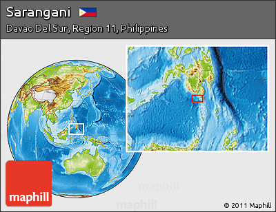 Physical Location Map of Sarangani