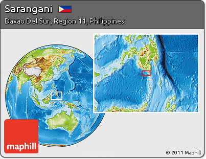 Physical Location Map of Sarangani