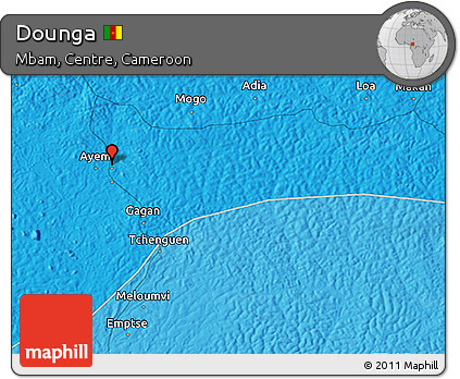 Political 3D Map of Dounga