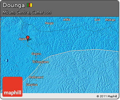 Political 3D Map of Dounga