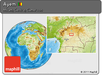 Physical Location Map of Ayem