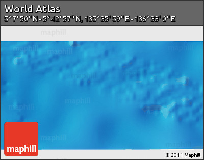 Physical 3D Map of the Area around 5° 25' 24" N, 136° 4' 29" E
