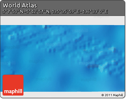 Physical 3D Map of the Area around 5° 25' 24" N, 136° 4' 29" E