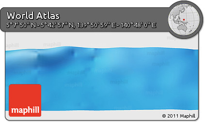 Physical Panoramic Map of the Area around 5° 25' 24" N, 140° 19' 29" E