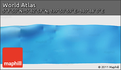 Physical Panoramic Map of the Area around 5° 25' 24" N, 140° 19' 29" E