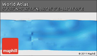 Physical Panoramic Map of the Area around 5° 25' 24" N, 143° 43' 29" E