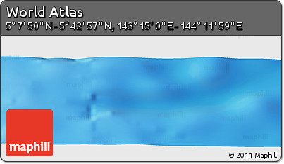 Physical Panoramic Map of the Area around 5° 25' 24" N, 143° 43' 29" E
