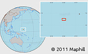 Gray Location Map of the area around 5° 25' 24" N, 153° 55' 30" E
