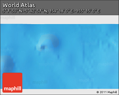 Physical 3D Map of the Area around 5° 25' 24" N, 154° 46' 30" E
