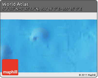 Physical 3D Map of the Area around 5° 25' 24" N, 154° 46' 30" E
