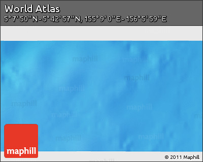 Physical 3D Map of the Area around 5° 25' 24" N, 155° 37' 30" E