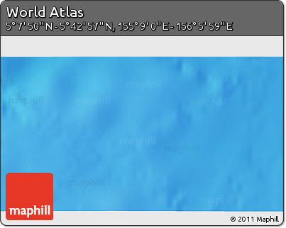 Physical 3D Map of the Area around 5° 25' 24" N, 155° 37' 30" E