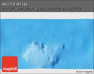 Physical 3D Map of the Area around 5° 25' 24" N, 158° 10' 30" E