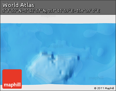 Political 3D Map of the Area around 5° 25' 24" N, 158° 10' 30" E