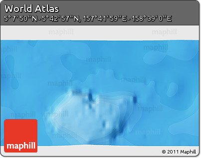 Political 3D Map of the Area around 5° 25' 24" N, 158° 10' 30" E
