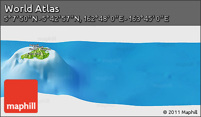 Physical Panoramic Map of the Area around 5° 25' 24" N, 163° 16' 30" E