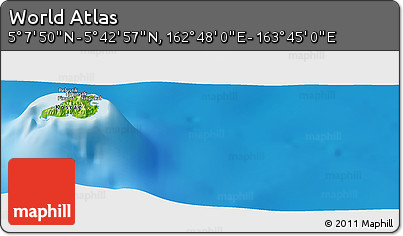 Physical Panoramic Map of the Area around 5° 25' 24" N, 163° 16' 30" E