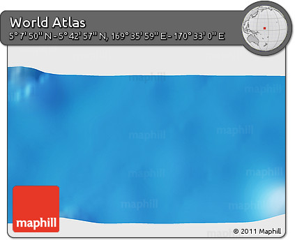 Physical 3D Map of the Area around 5° 25' 24" N, 170° 4' 29" E