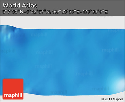 Physical 3D Map of the Area around 5° 25' 24" N, 170° 4' 29" E