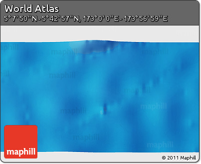 Physical 3D Map of the Area around 5° 25' 24" N, 173° 28' 29" E