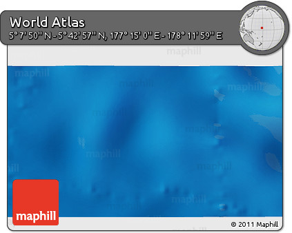 Physical 3D Map of the Area around 5° 25' 24" N, 177° 43' 29" E