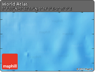 Physical Map of the Area around 5° 25' 24" N, 1° 46' 29" E