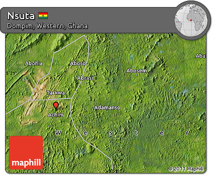 Satellite Map of Nsuta