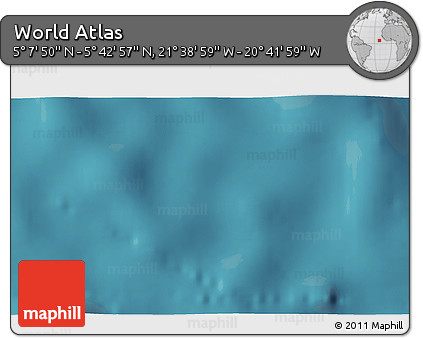 Satellite 3D Map of the Area around 5° 25' 24" N, 21° 10' 29" W