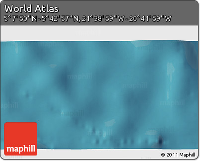 Satellite 3D Map of the Area around 5° 25' 24" N, 21° 10' 29" W